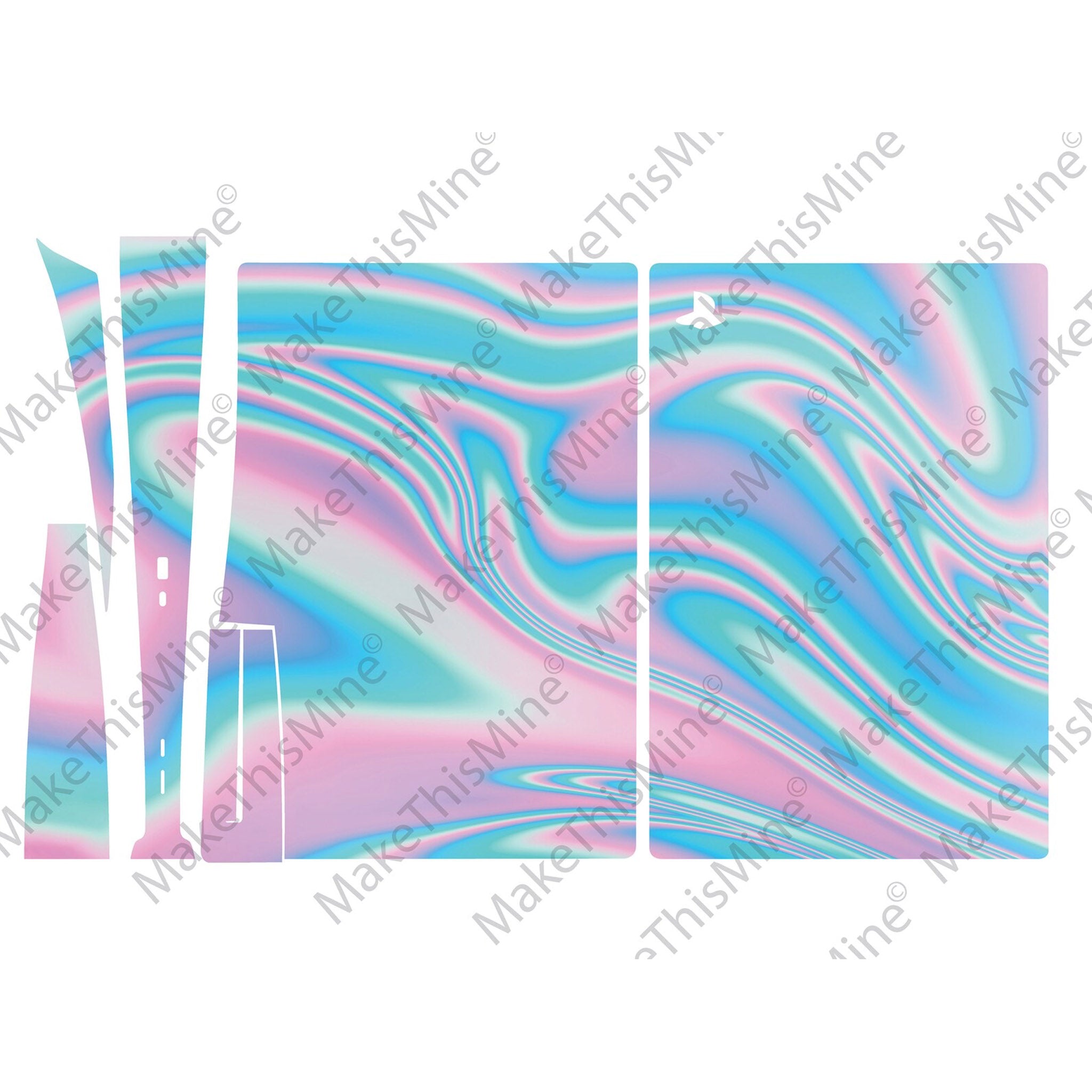 PS5 Pastel Swirl Personalised Console Vinyl Sticker