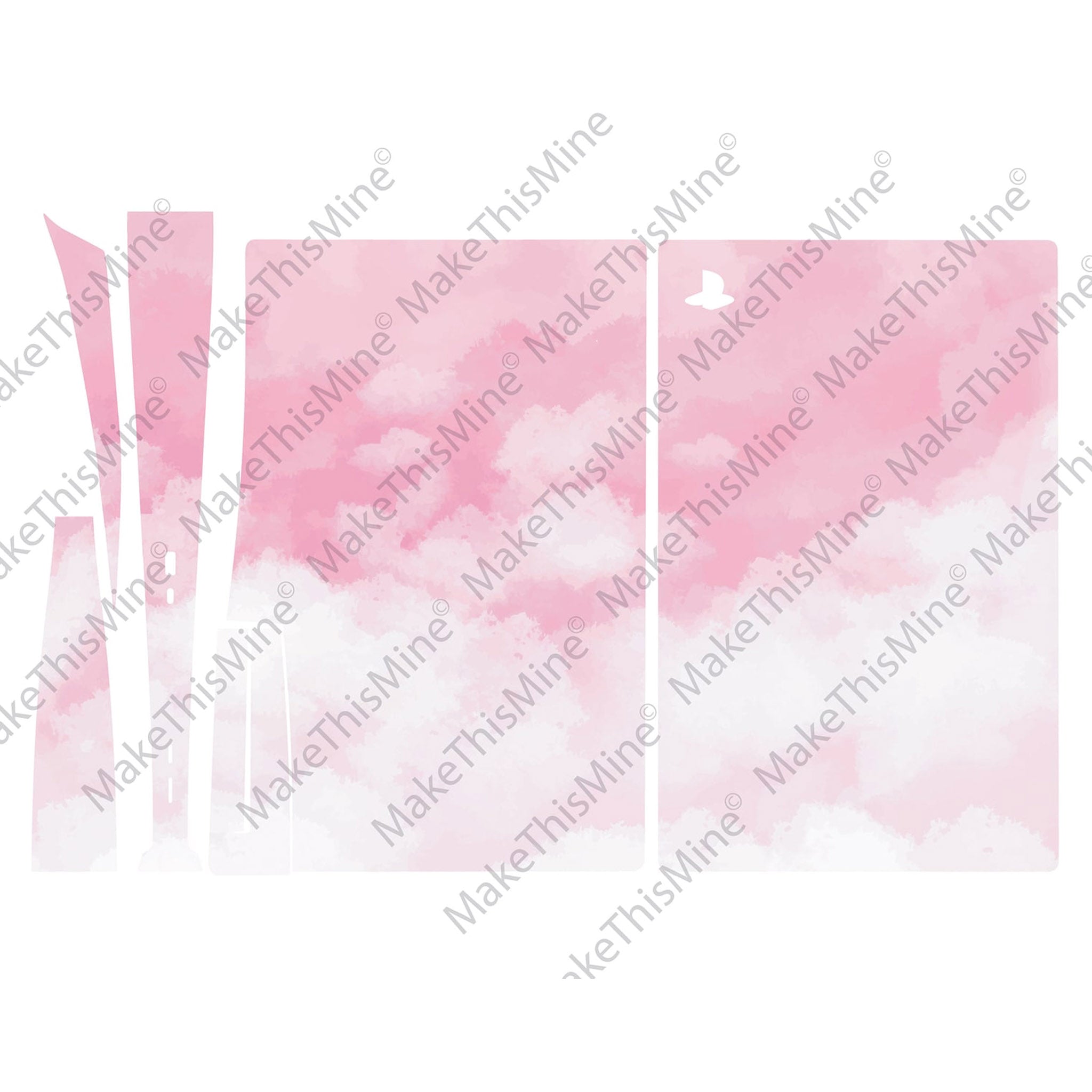 PS5 Pink Cloud Personalised Console Vinyl Sticker