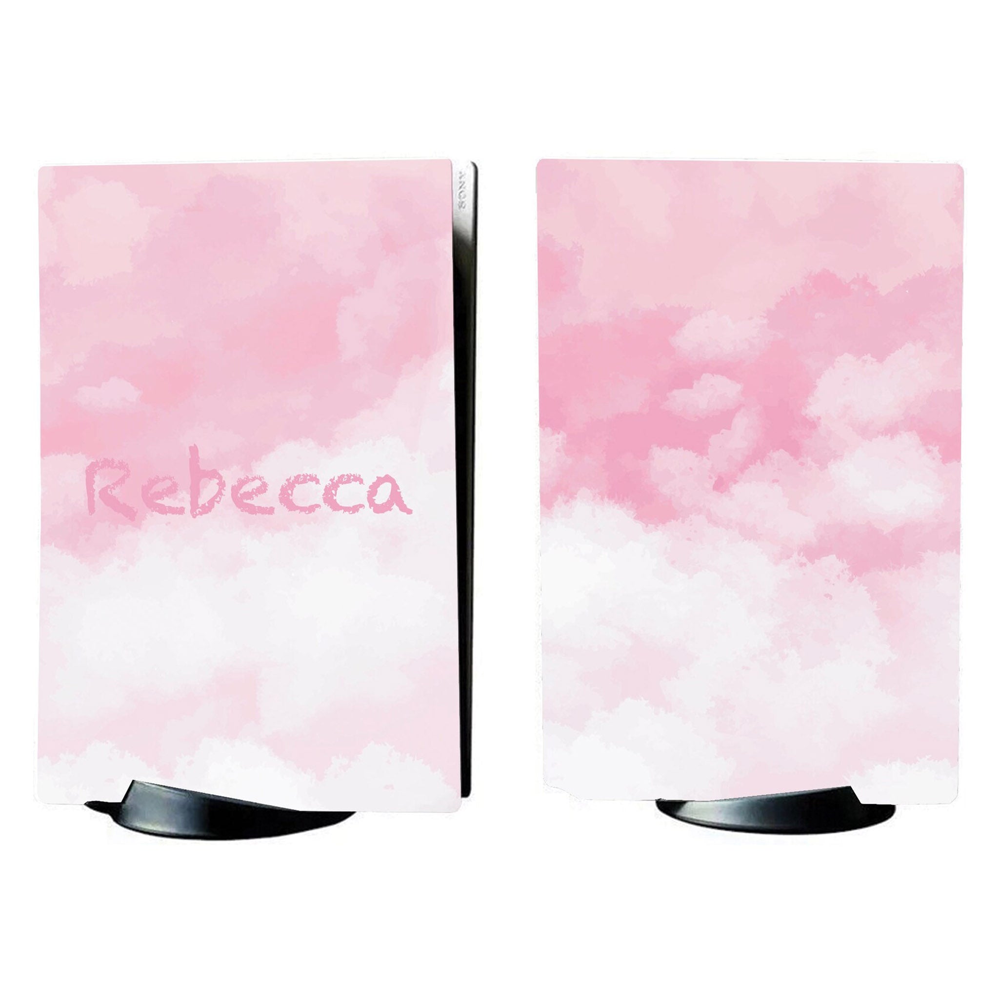 PS5 Pink Cloud Personalised Console Vinyl Sticker