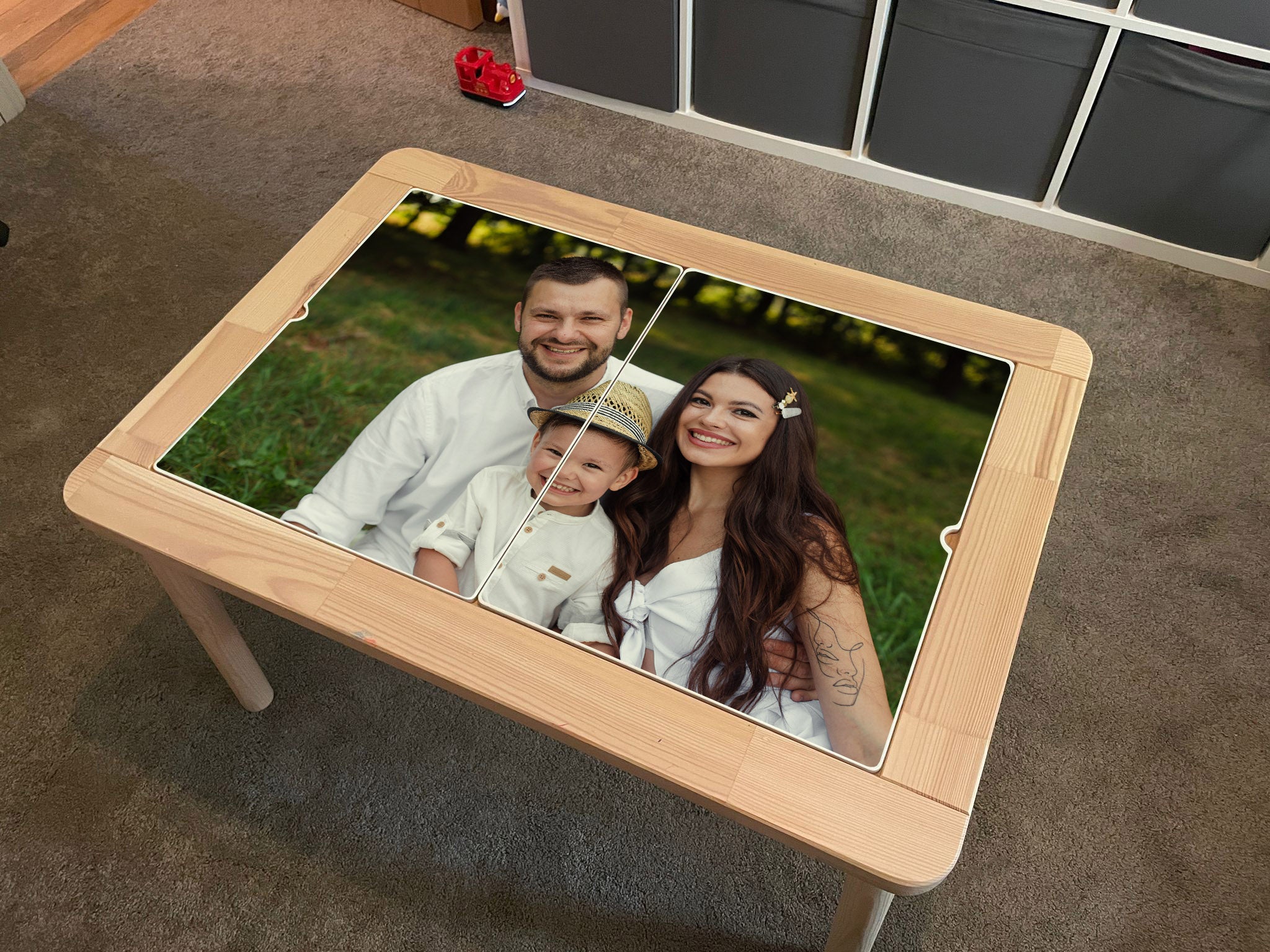 Personalised Table Top STICKER ONLY Compatible with IKEA Flisat Tables