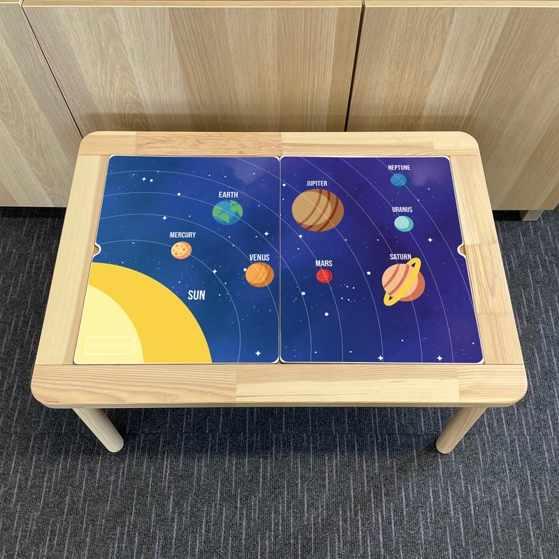 Kids Planets Table Top STICKER ONLY Compatible with IKEA Flisat Tables