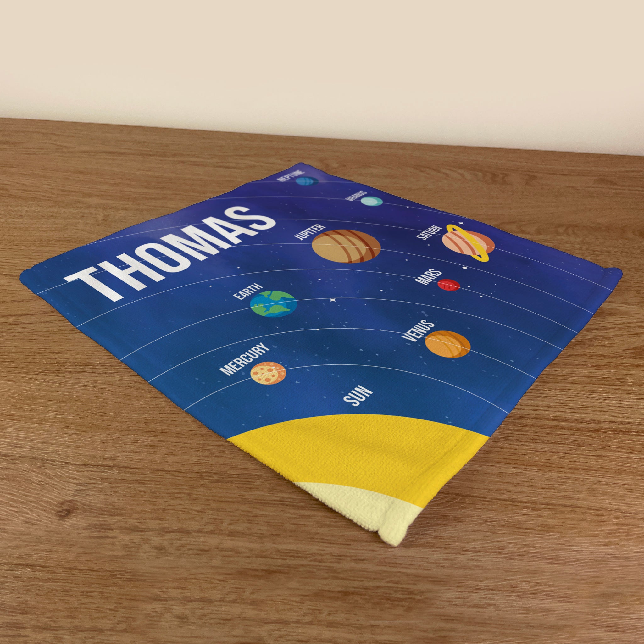 Personalised Children's Face Cloth - Planets Solar System