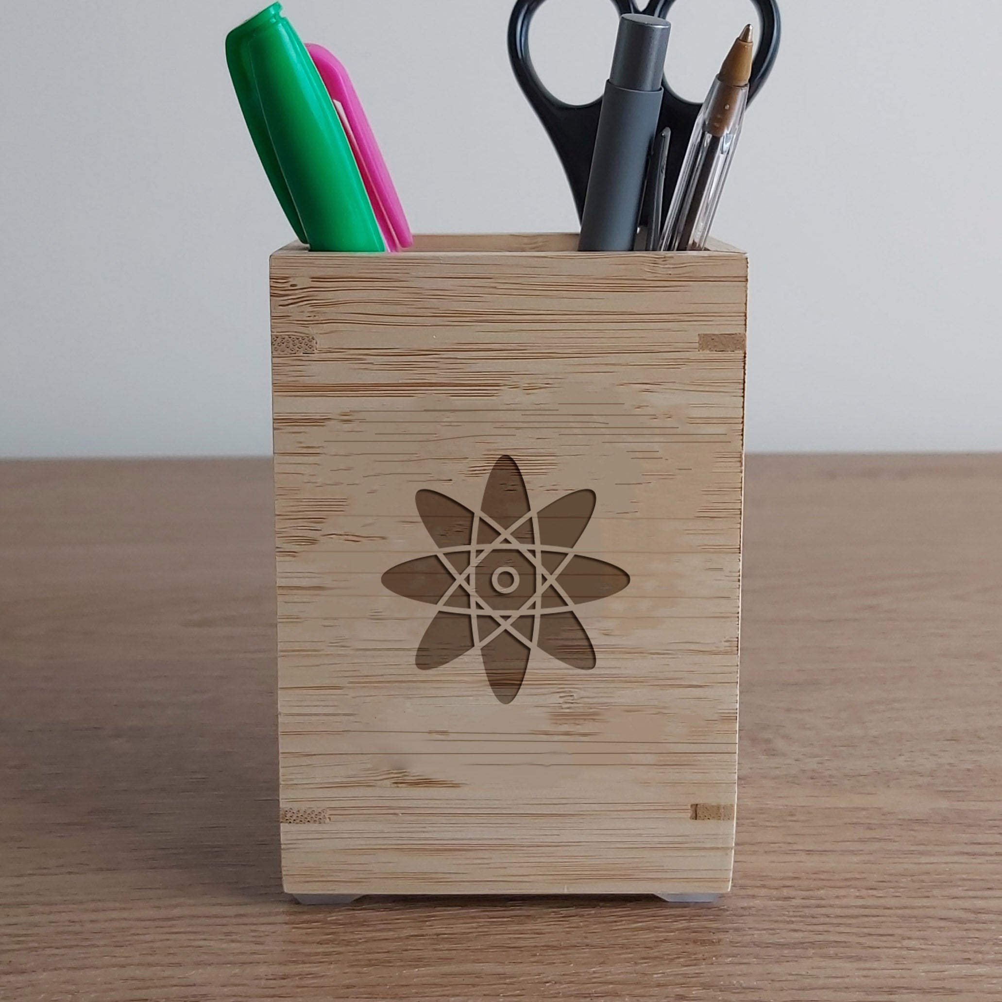 Personalised Engraved Sustainable Bamboo Pen Pot