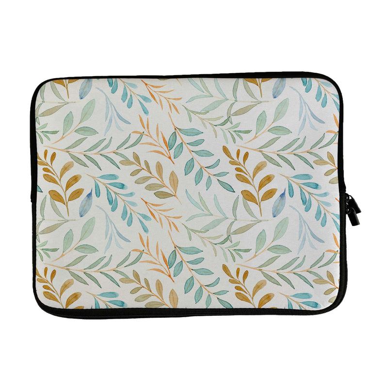 Laptop Sleeve with Plant Leaves Design