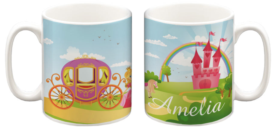 Personalised Children's 10oz Ceramic Mug - Princess Fairytale