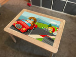 Kids Race Car Table Top STICKER ONLY Compatible with IKEA Flisat Tables