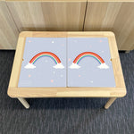 Kids Rainbow Table Top STICKER ONLY Compatible with IKEA Flisat Tables