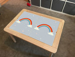 Kids Rainbow Table Top STICKER ONLY Compatible with IKEA Flisat Tables