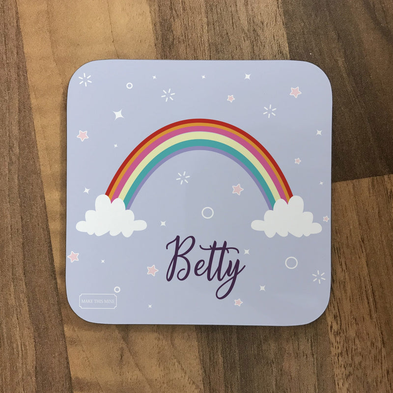 Personalised Children's Coasters - Rainbow