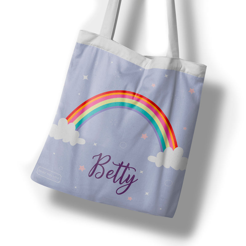 Personalised Children's Tote Bag - Rainbow