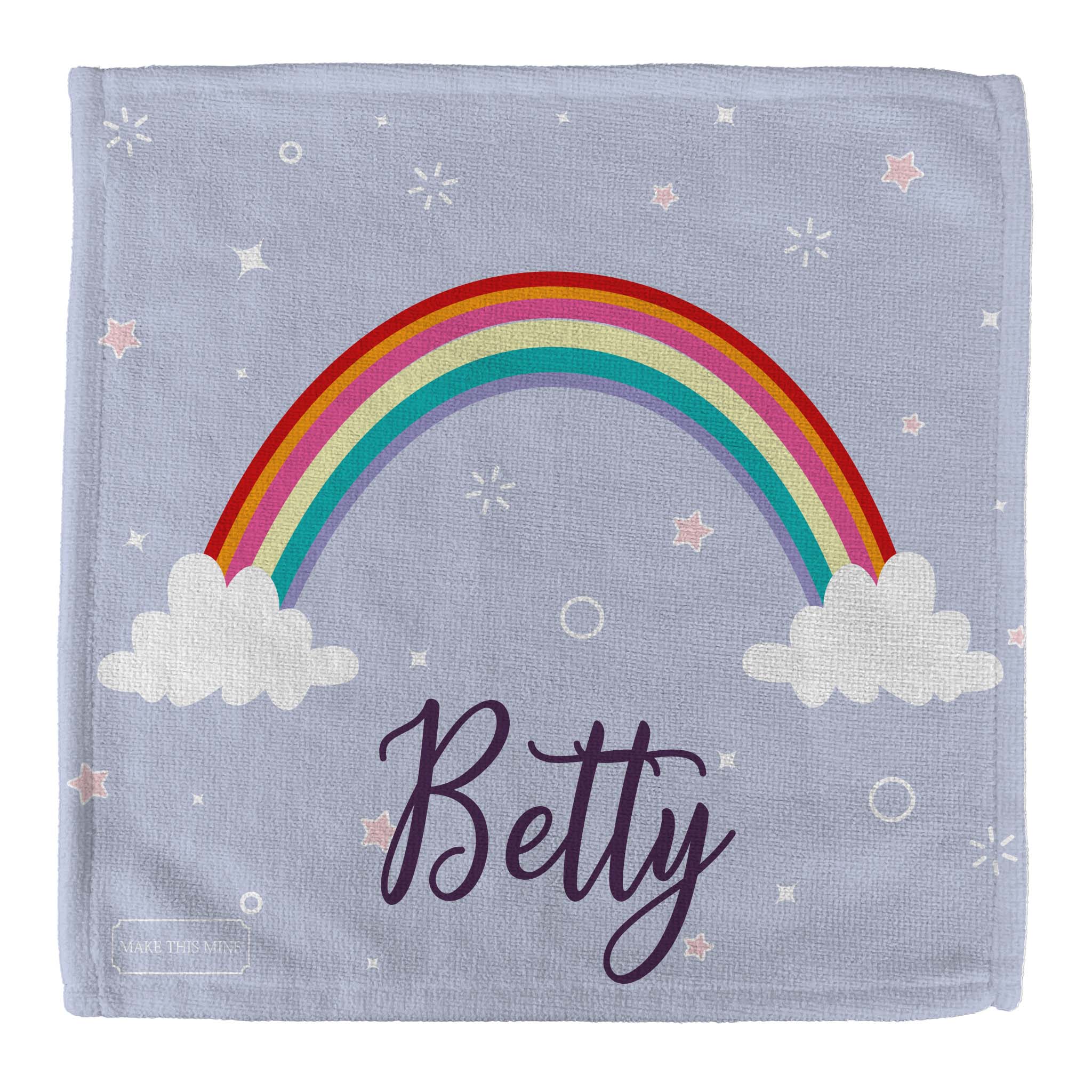 Personalised Children's Face Cloth - Rainbow