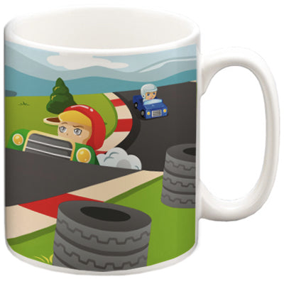 Personalised Children's 10oz Ceramic Mug - Race Car