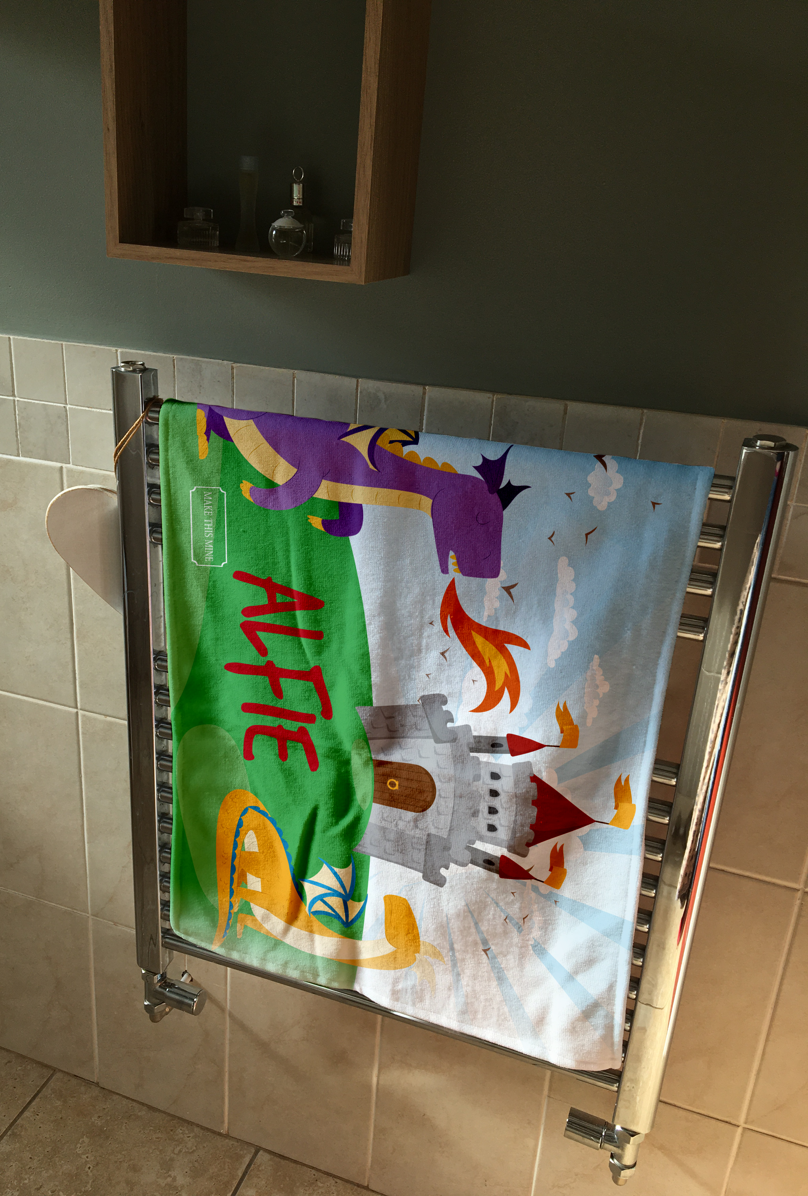 Personalised Children's Towel Dragon Fairytale