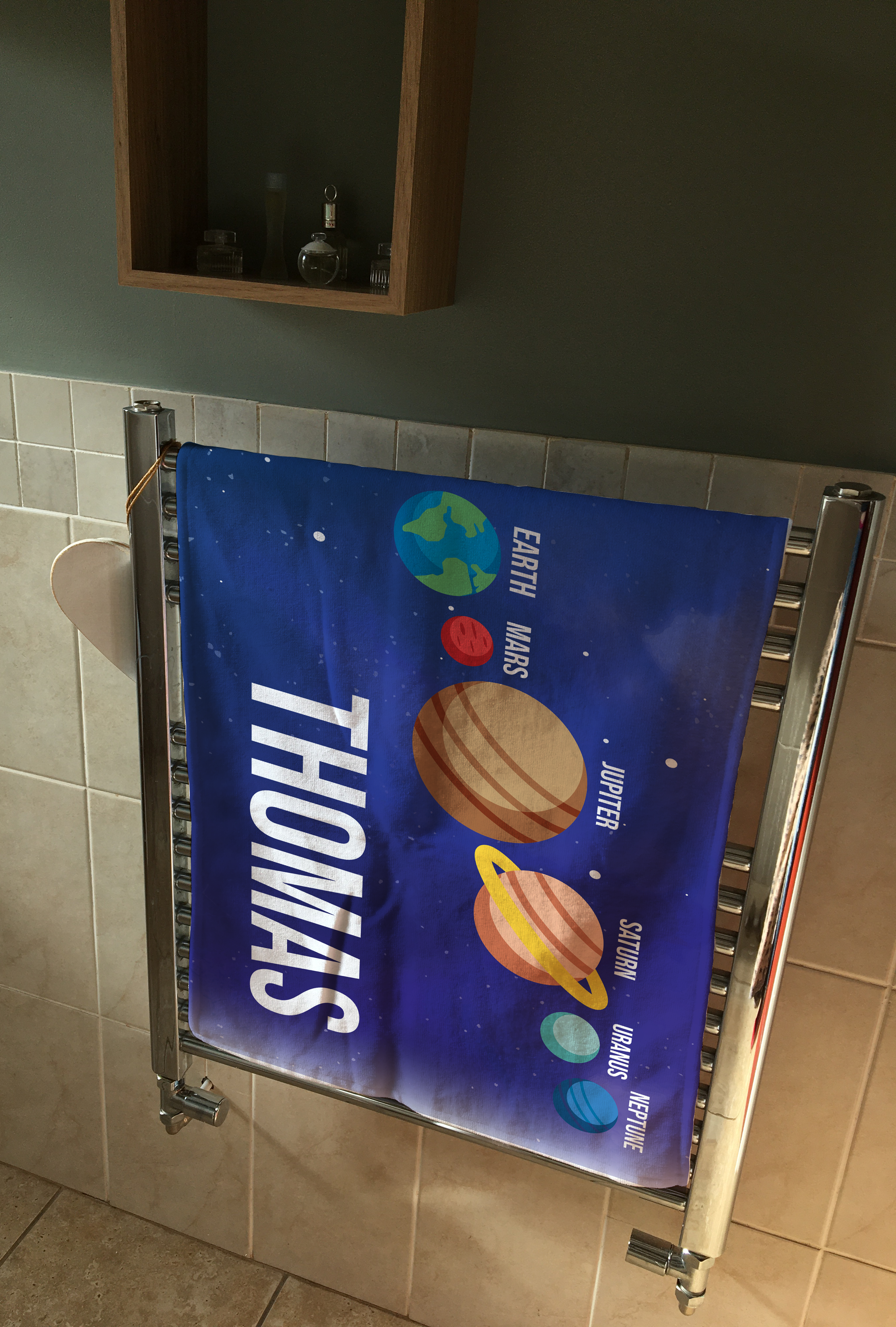 Personalised Children's Towel Planets Solar System