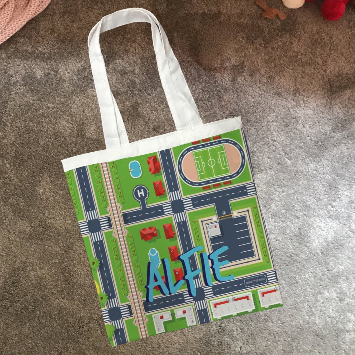 Personalised Children's Tote Bag - City & Roads