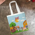 Personalised Children's Tote Bag - Farm
