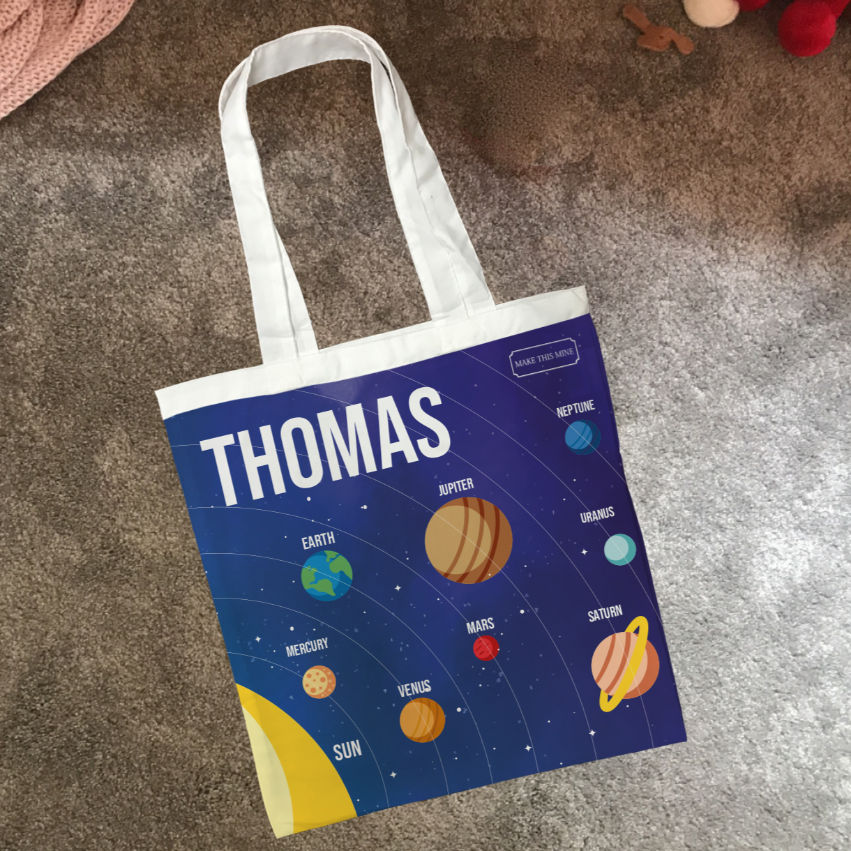 Personalised Children's Tote Bag - Planets Solar System