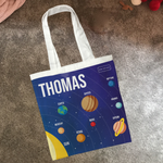 Personalised Children's Tote Bag - Planets Solar System