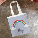 Personalised Children's Tote Bag - Rainbow