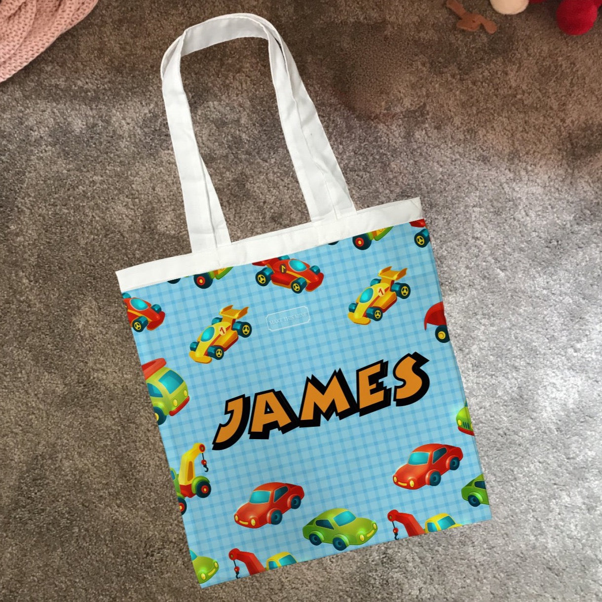 Personalised Children's Tote Bag - Trucks & Cars