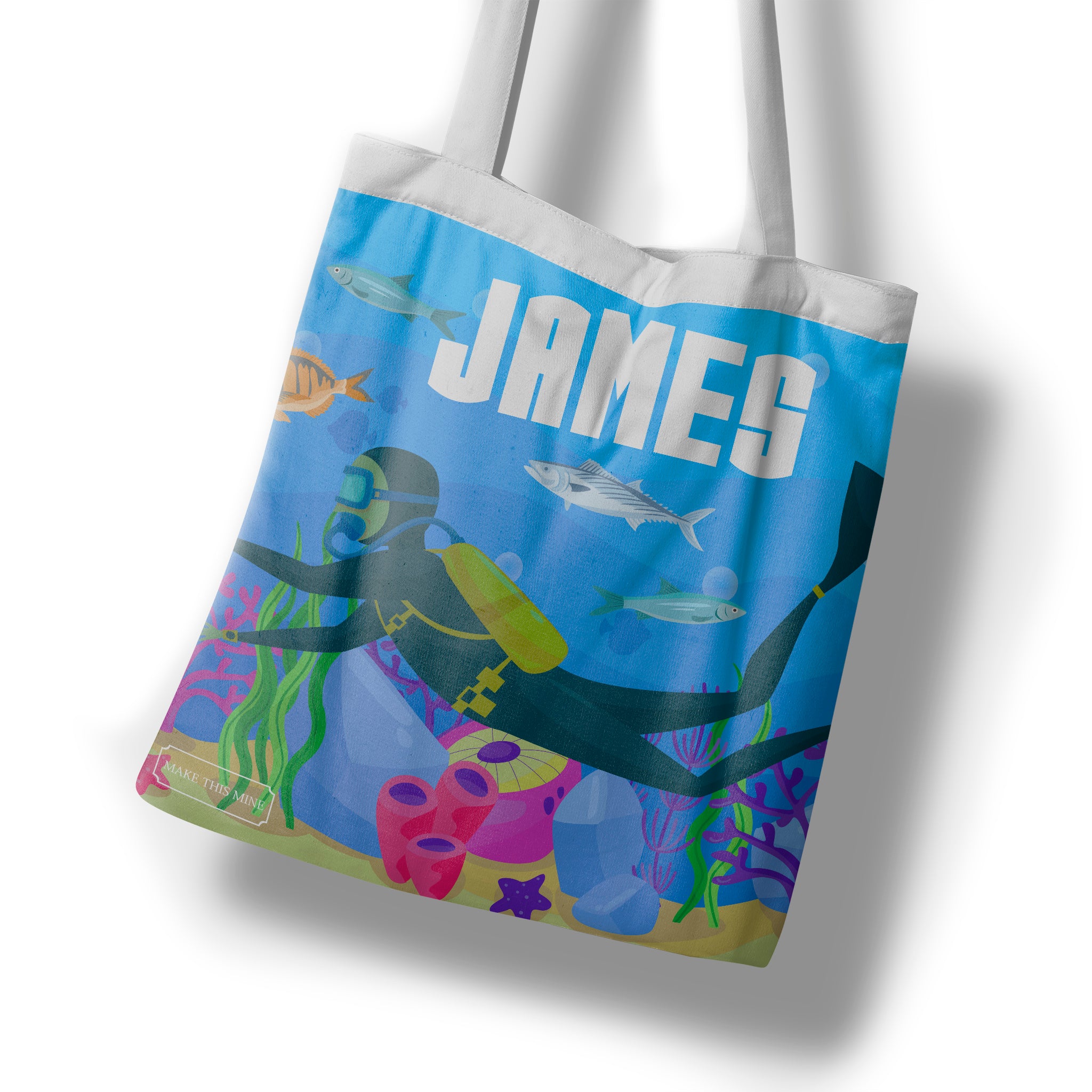 Personalised Children's Tote Bag - Scuba Diver