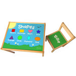 Personalised Children's Ikea LATT Wooden Table and 1 Chair - Shapes