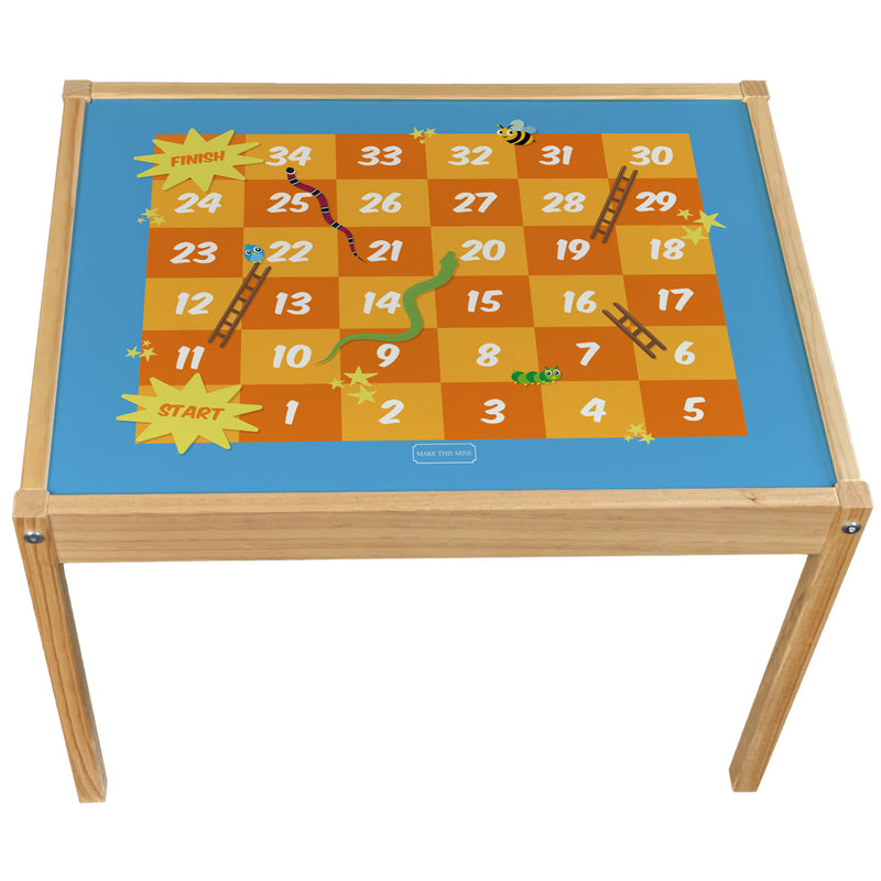Kids Snakes & Ladders Game Table Top STICKER ONLY Compatible with IKEA Latt Tables