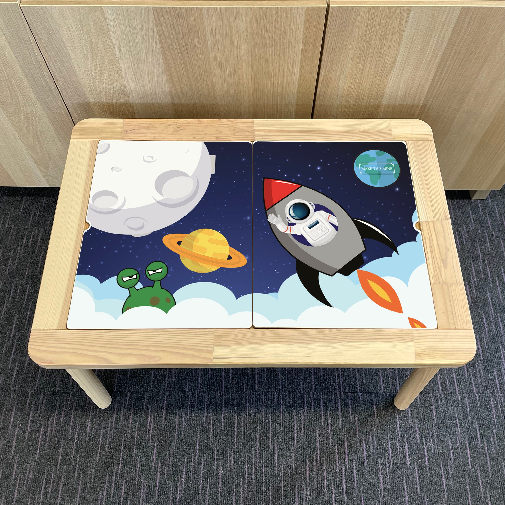 Kids Space Table Top STICKER ONLY Compatible with IKEA Flisat Tables