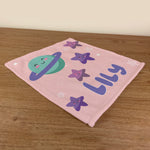 Personalised Children's Face Cloth - Pink Stars