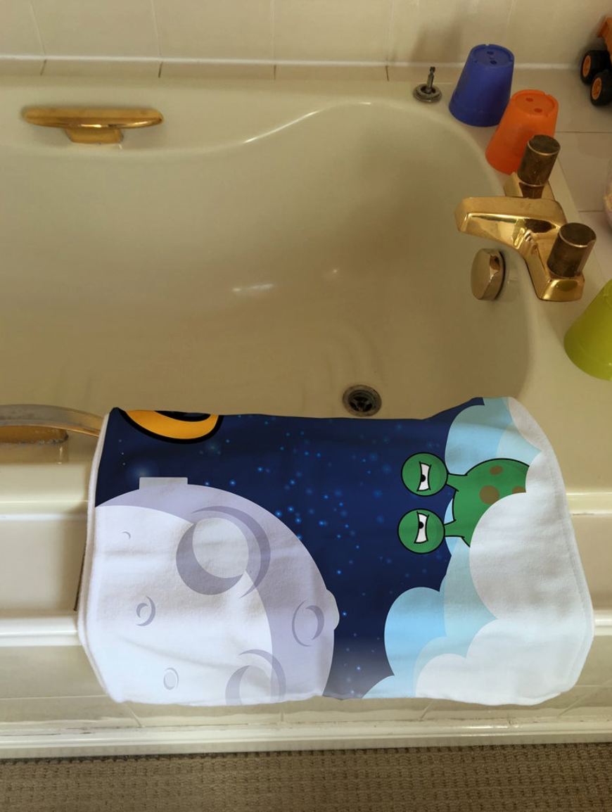 Space Printed Children's Towel