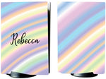 PS5 Rainbow Gamer Console Vinyl Sticker - Personalised name