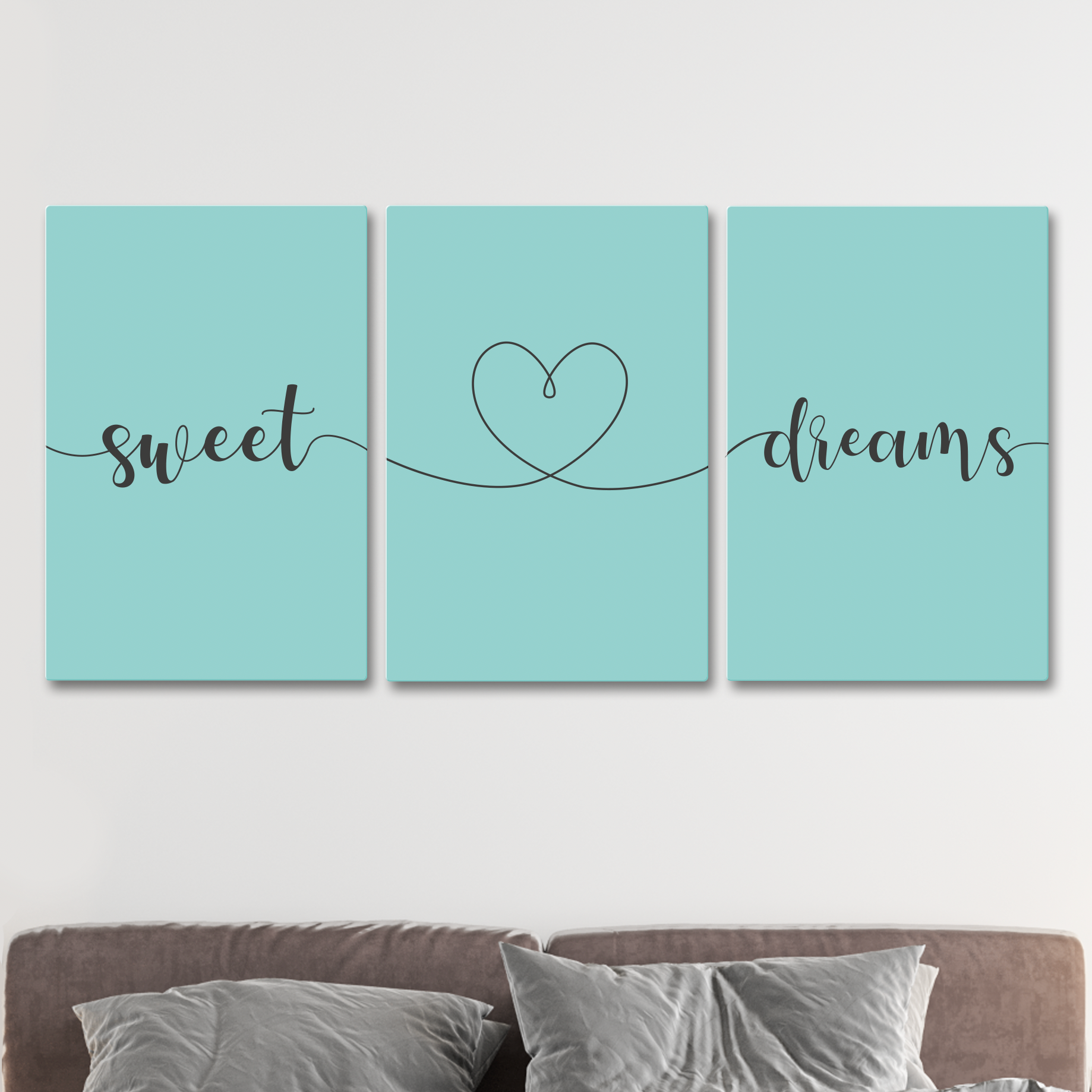 Customisable 'Sweet Dreams' 3x Aluminium Wall Prints