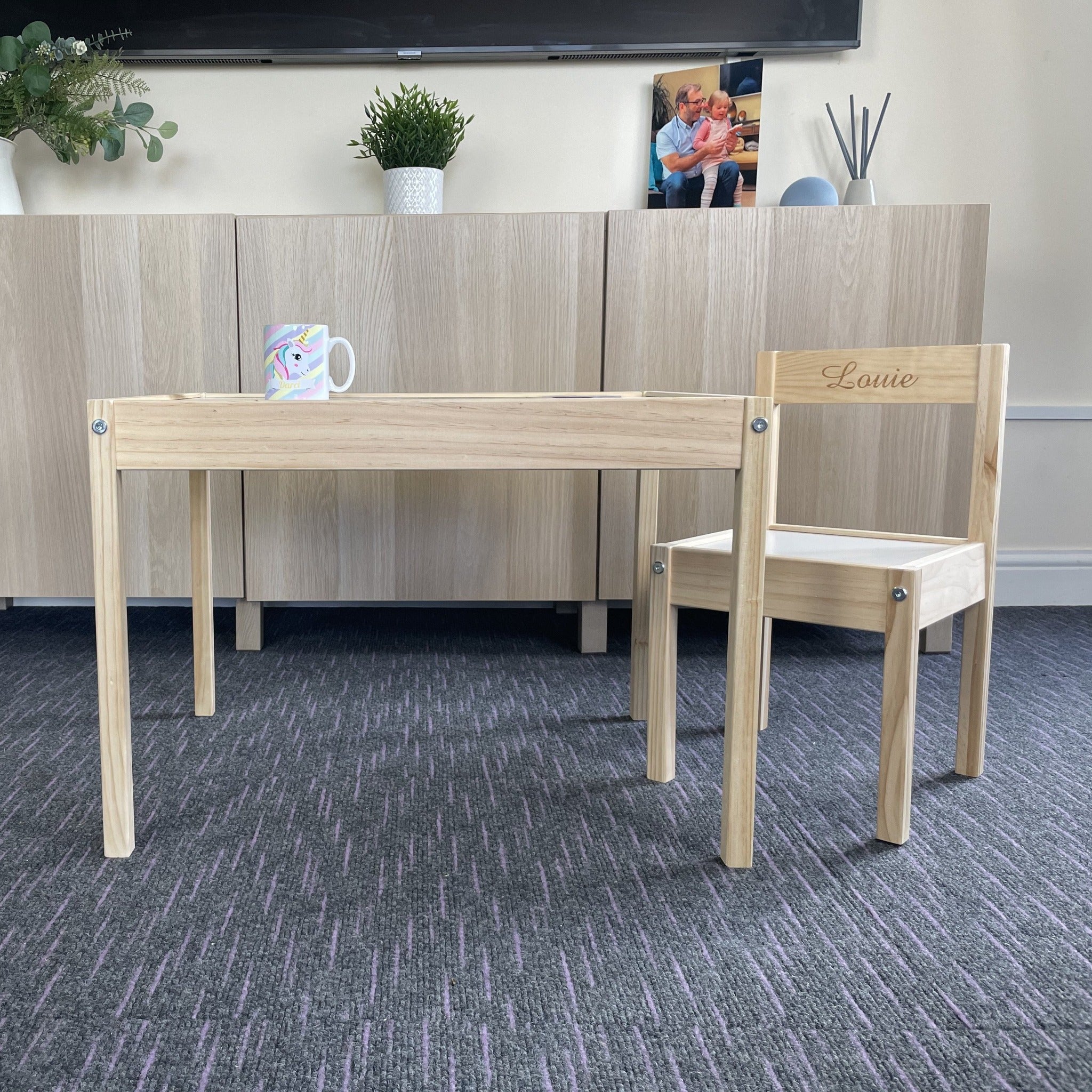 Personalised Children's Table and 1 Chair Engraved