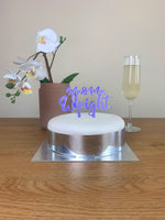 Personalised Perspex Fancy Decorative Font Wedding Cake Topper