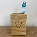 Personalised Engraved Sustainable Bamboo Toothbrush Holder