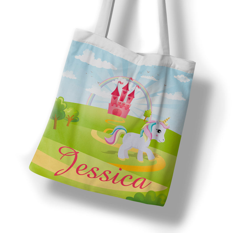 Personalised Children's Tote Bag - Unicorn Fairytale