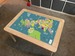 Kids UK Map Table Top STICKER ONLY Compatible with IKEA Flisat Tables