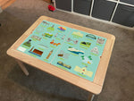 Kids UK Landmarks Table Top STICKER ONLY Compatible with IKEA Flisat Tables