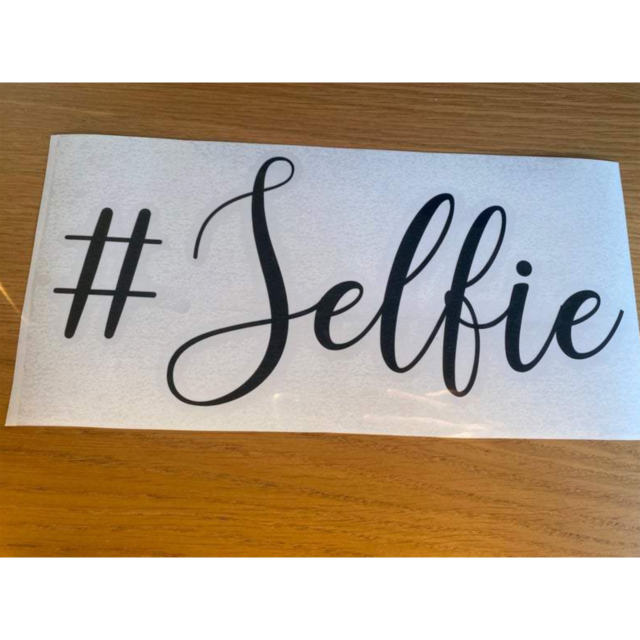 #Selfie Black Vinyl Mirror Sticker