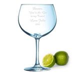 Personalised Wedding 72cl Juniper Gin Glass