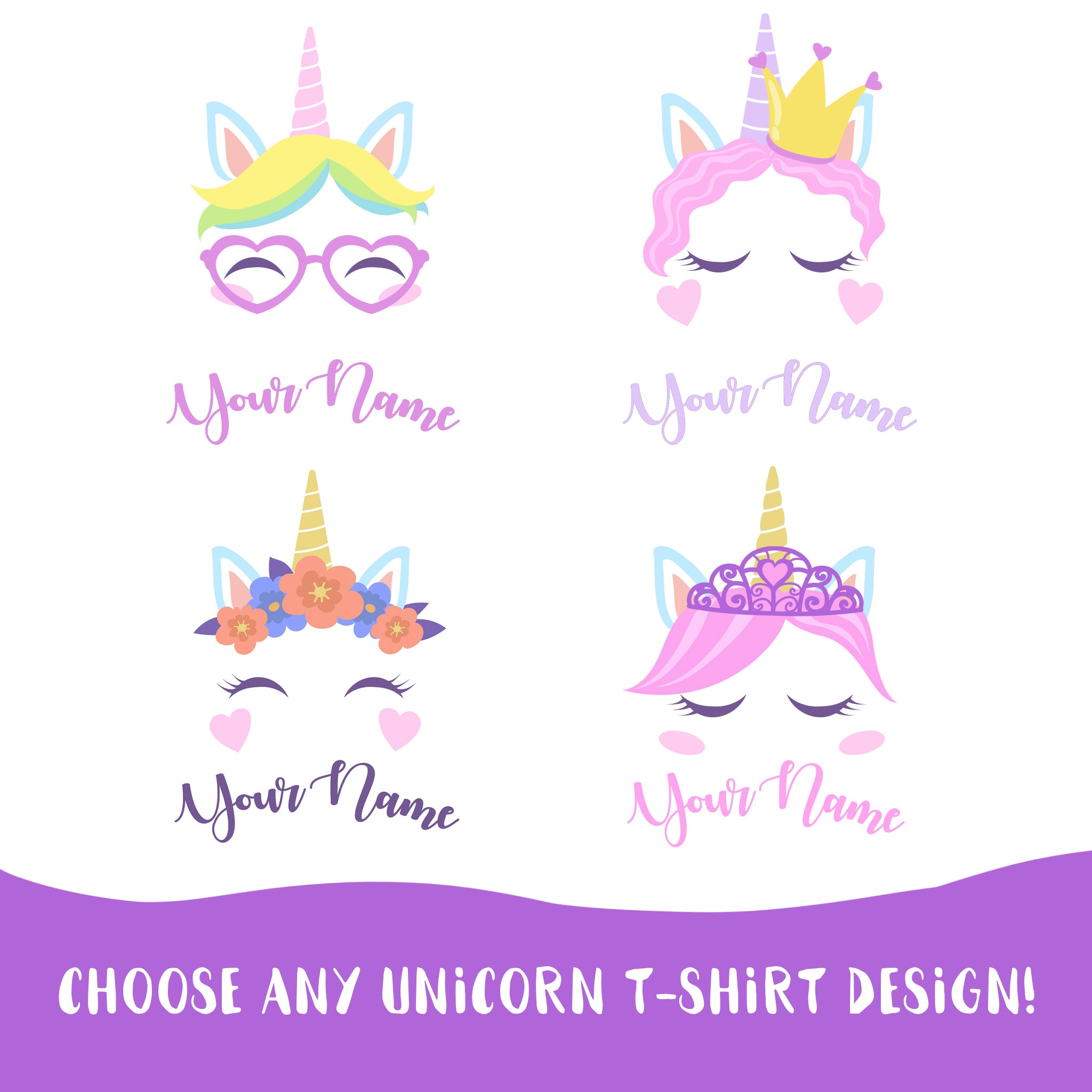 Personalised Kids Rainbow Unicorn Costume Set