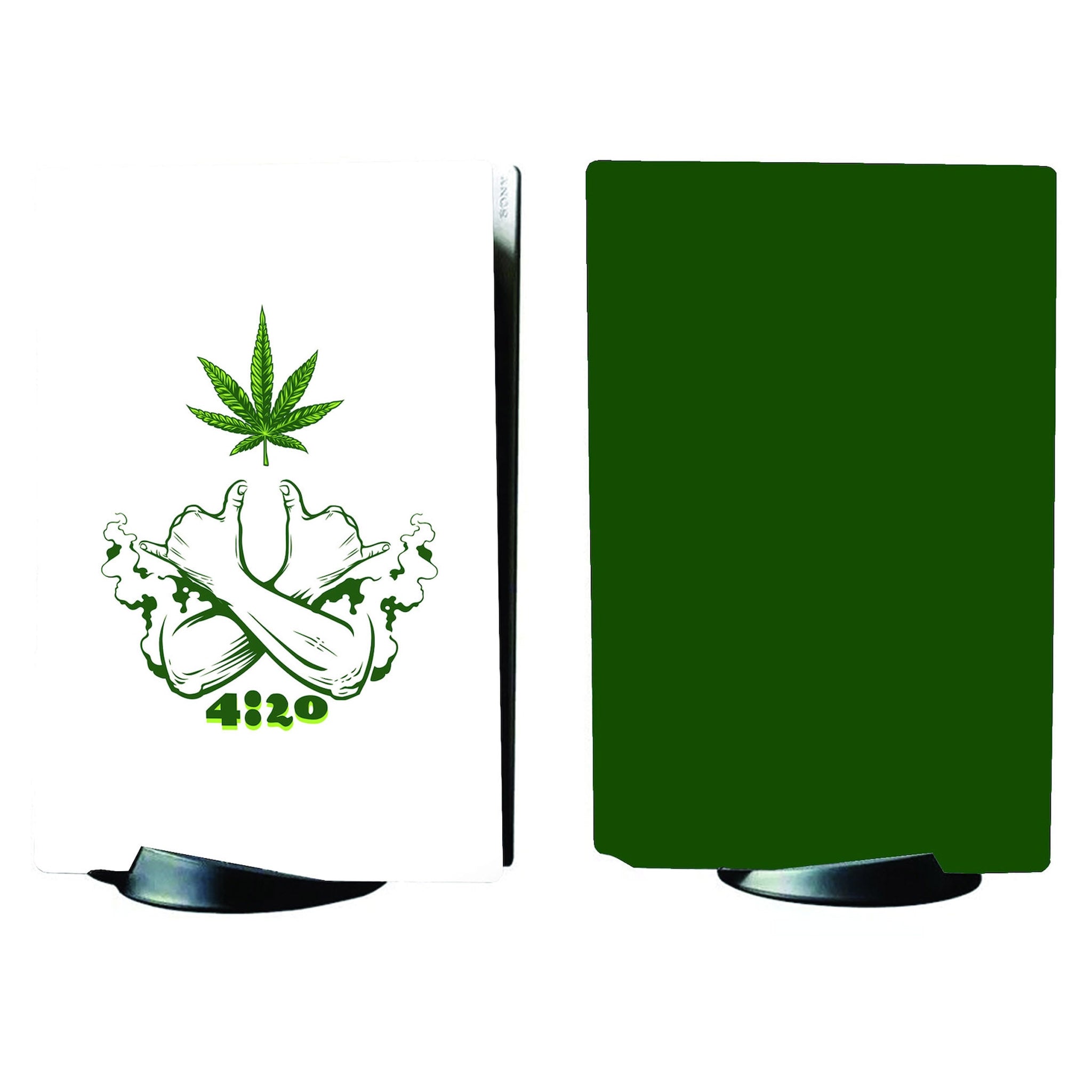 PS5 White Marijuana 4:20 Personalised Console Vinyl Sticker