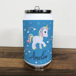 Personalised Children's Unicorn Stainless Steel Drinks Can (280ml)