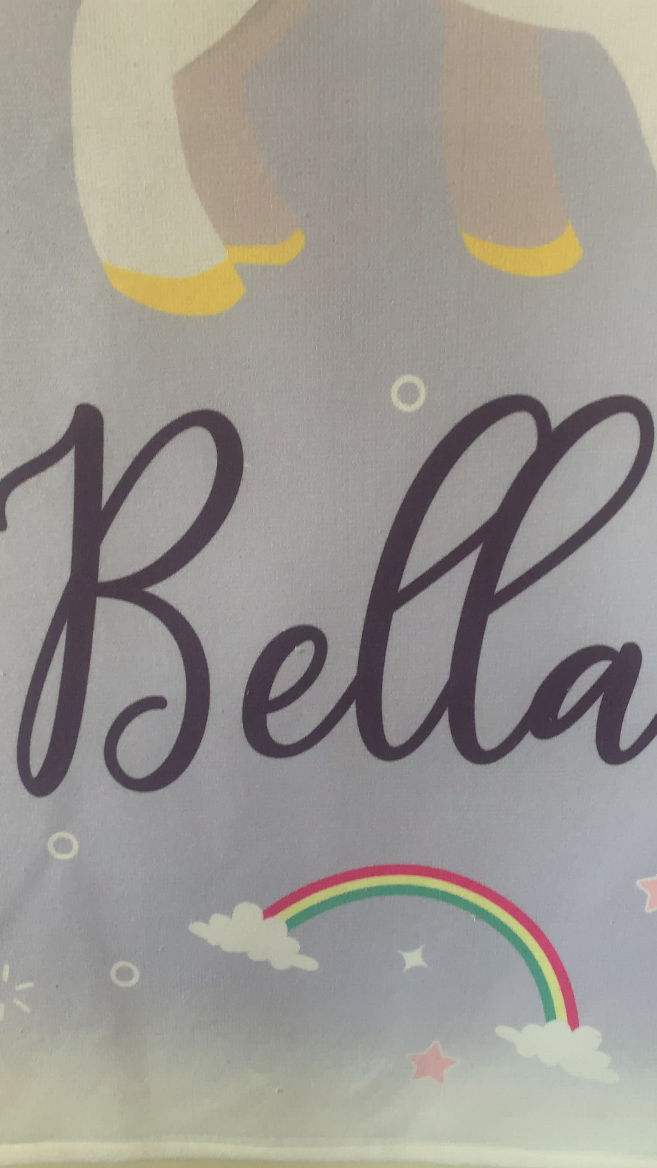 Load video: Personalised Children&#39;s Towel Unicorn Sparkle