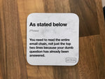 Funny Office Email Definitions Coasters - Set of 6