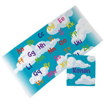Personalised Children's Towel & Face Cloth Pack - Cloud Alphabet