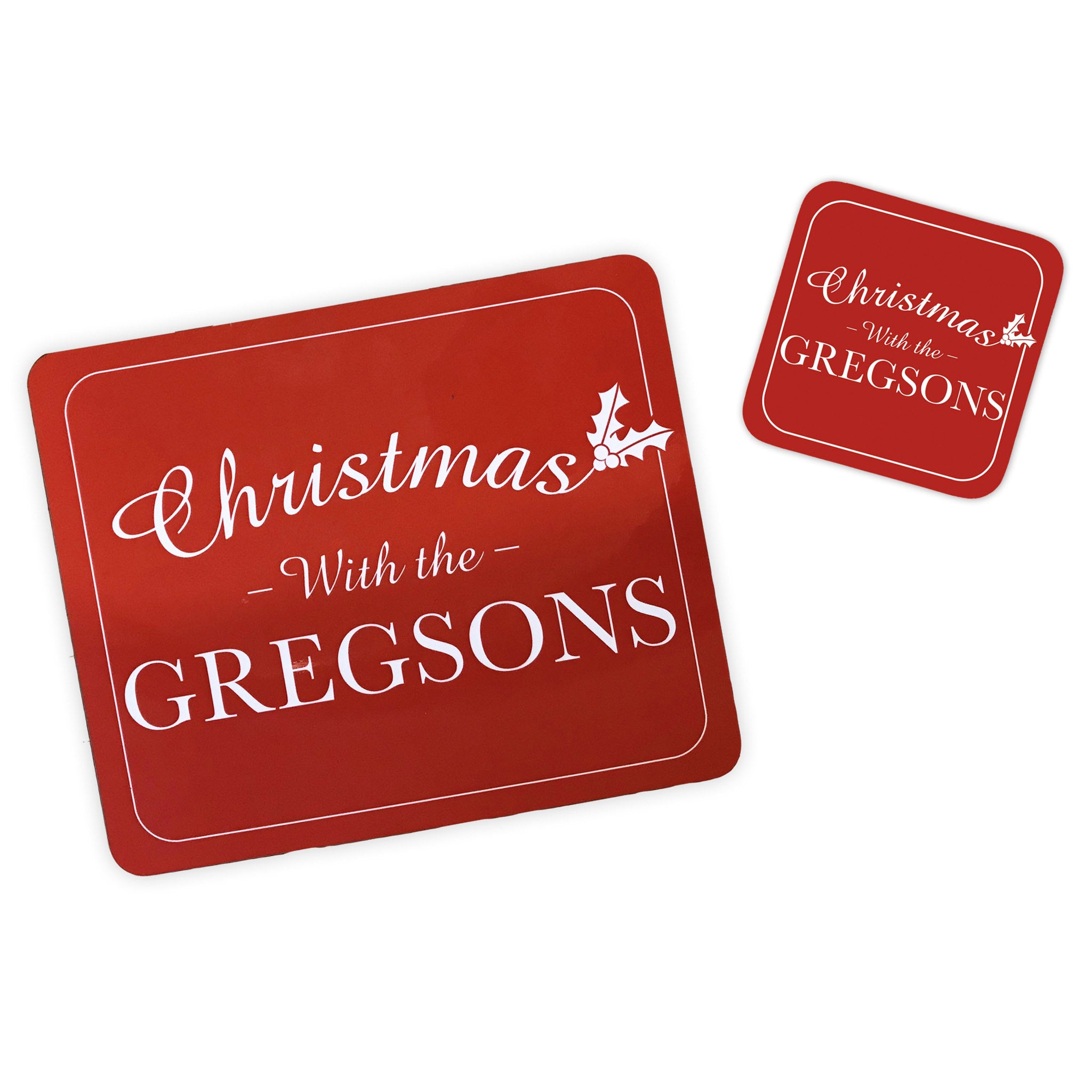 Christmas Hardboard Placemat and Coaster Set