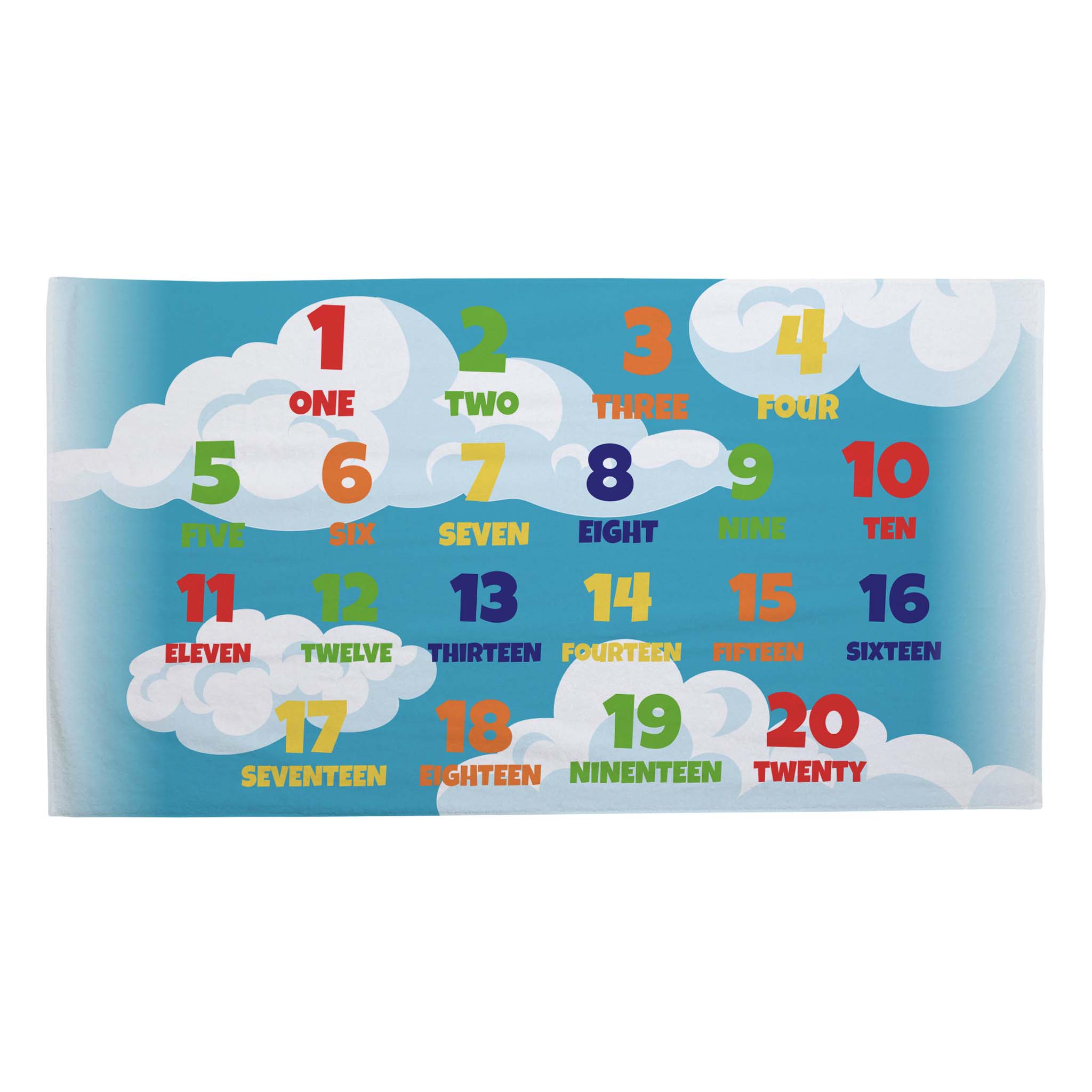 Personalised Children's Towel & Face Cloth Pack - Cloud Numbers