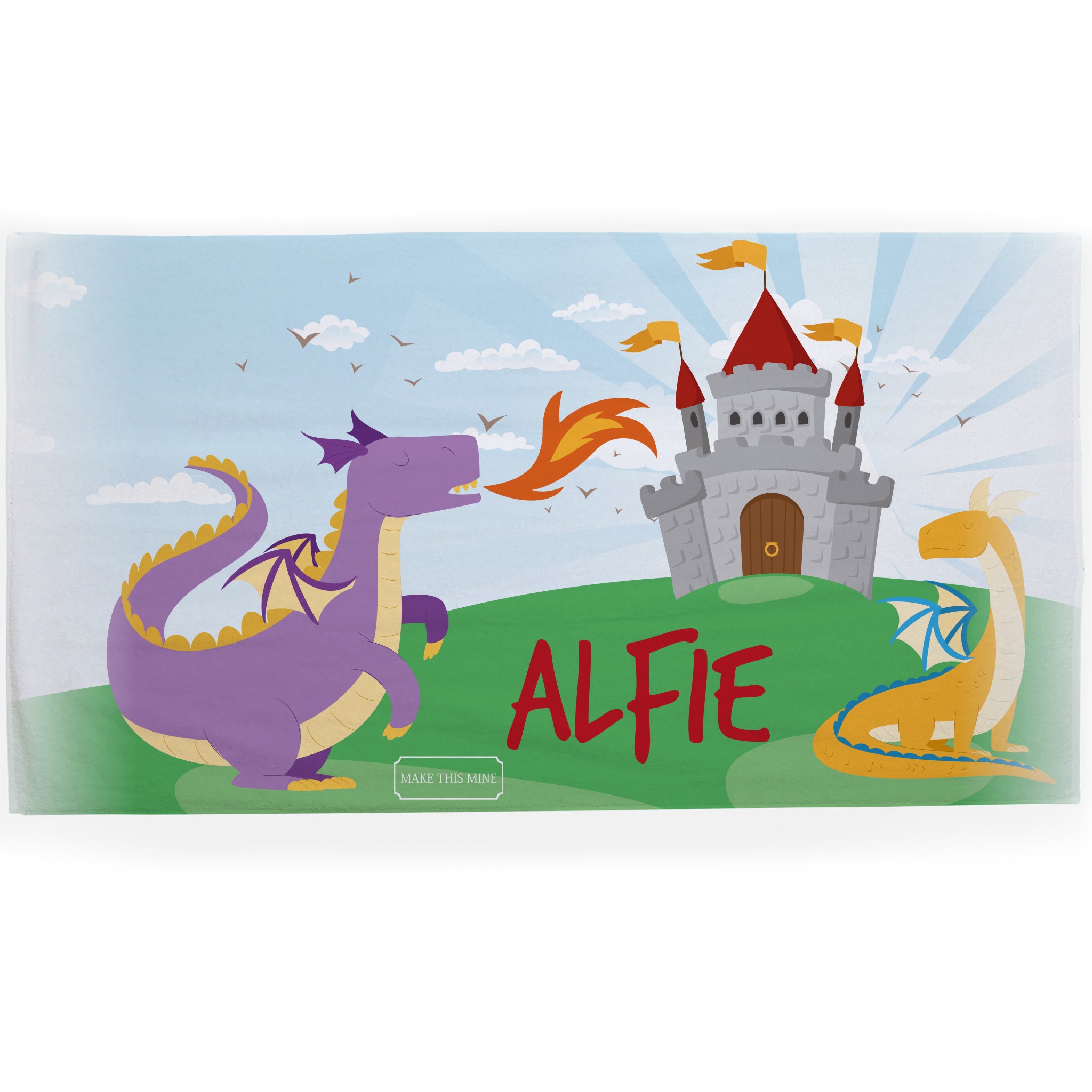 Personalised Children's Towel Dragon Fairytale