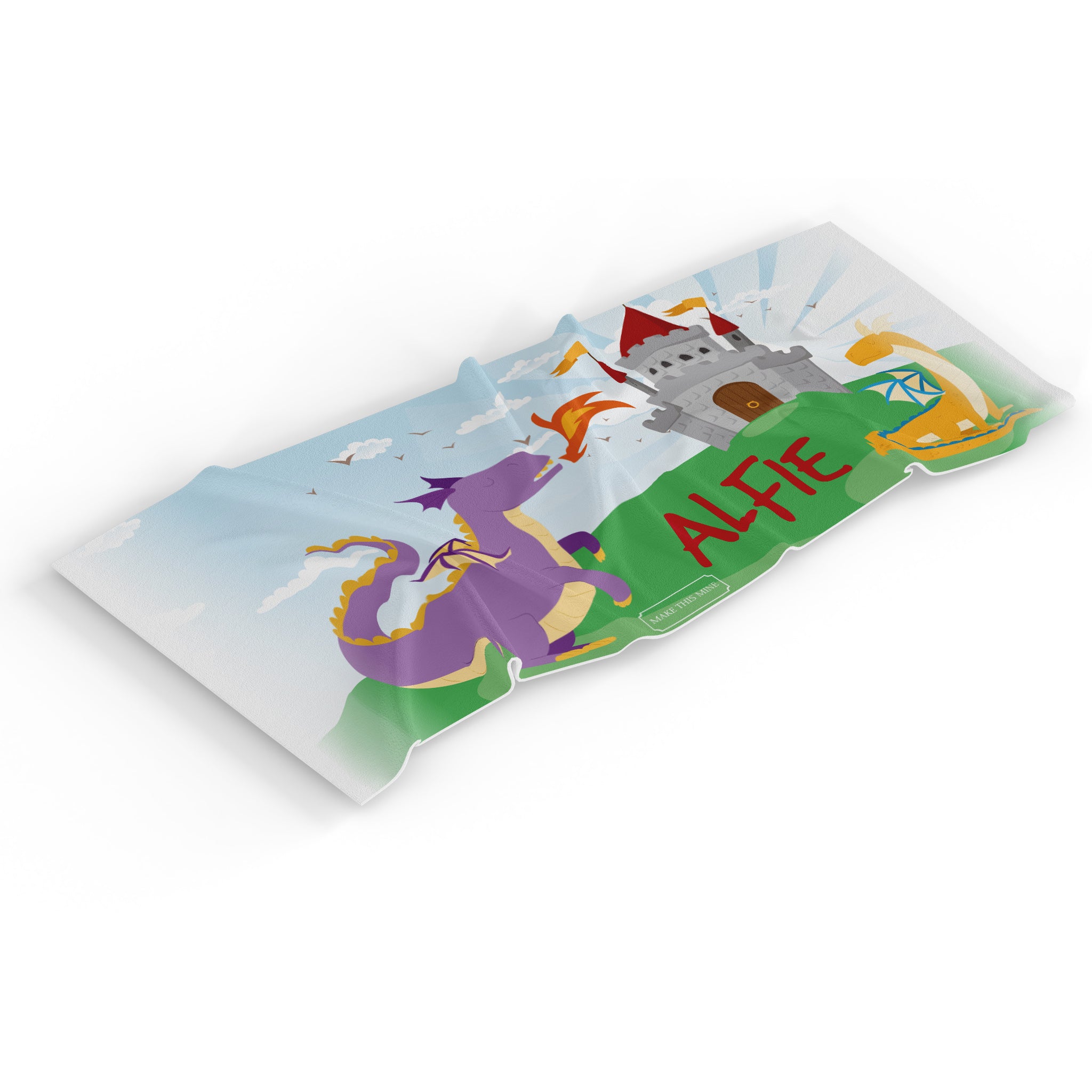 Personalised Children's Towel Dragon Fairytale